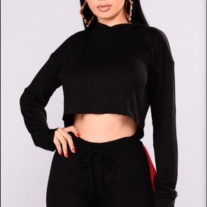 Fashion nova Lounge Hoodie Black